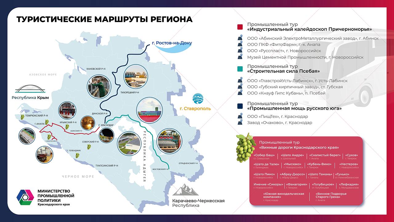 Промышленные экскурсии Краснодарского края стали доступны на туристическом портале региона
