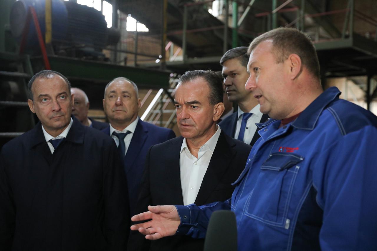 Вениамин Кондратьев посетил промышленные предприятия Славянского района