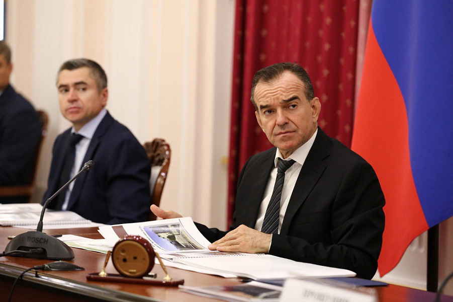 Вениамин Кондратьев встретился с кубанским производителем материалов для строительства и благоустройства Сергеем Куцовым