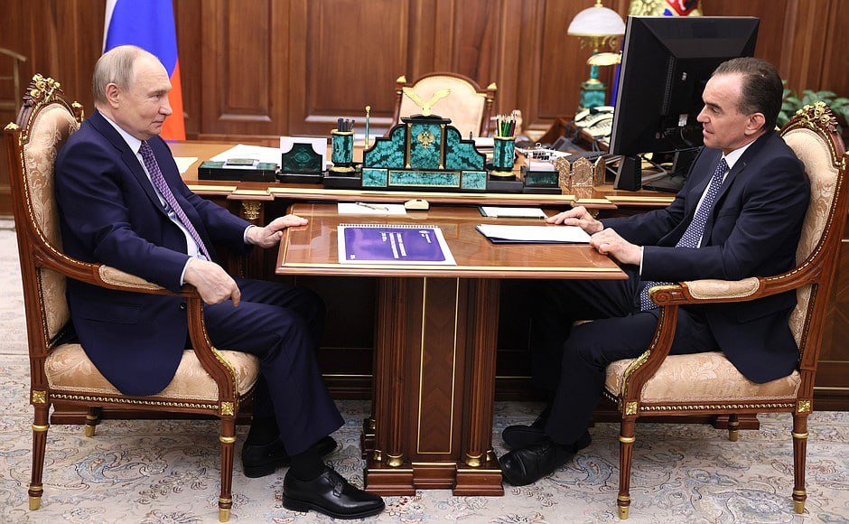 Вениамин Кондратьев на встрече с Владимиром Путиным: Краснодарский край – третий в России по развитию промышленности