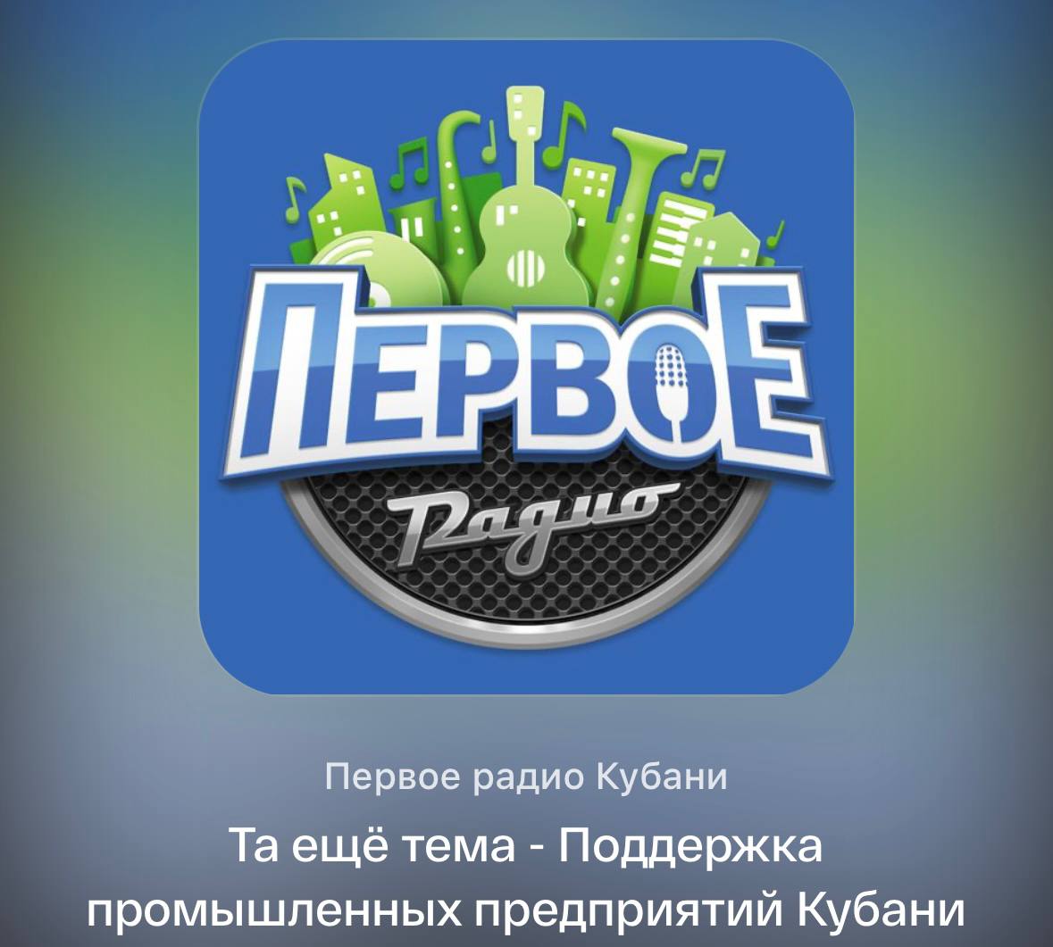 Директор Фонда развития промышленности Краснодарского края в эфире «Первого радио»